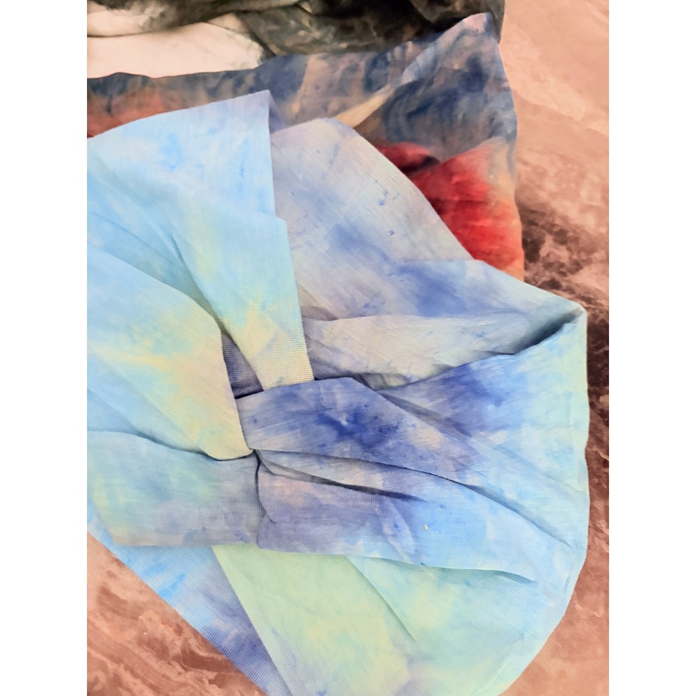 Tobeffect 4 Pack Wide Headbands Tie Dye Yoga Hair Band Multi Color - Picture 4 of 5